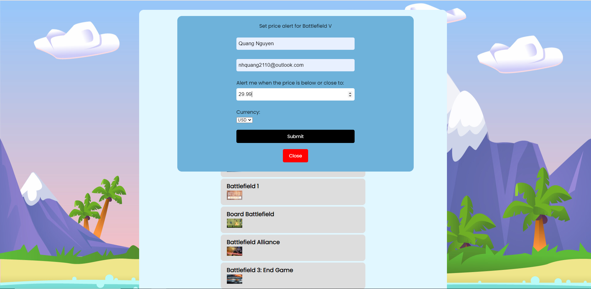 Game Deals Notificator