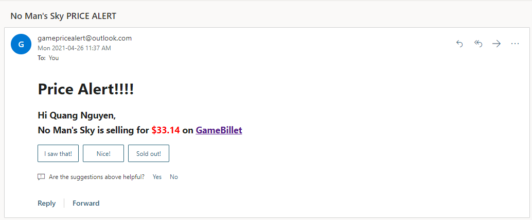 Game Deals Notificator